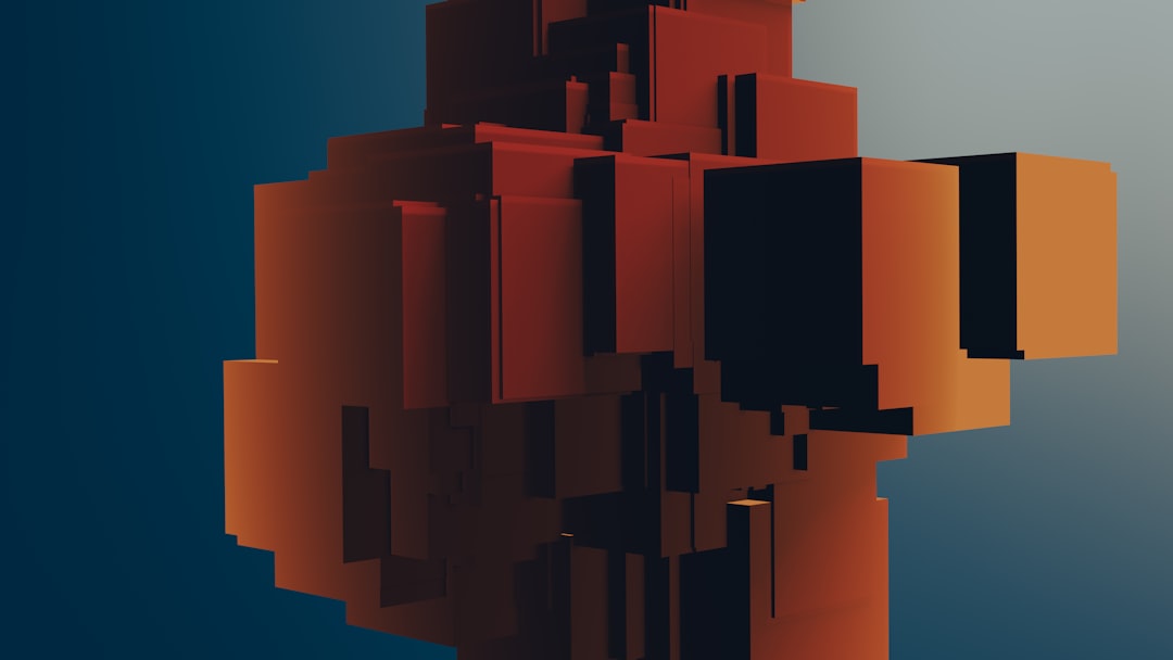 a red and black logo